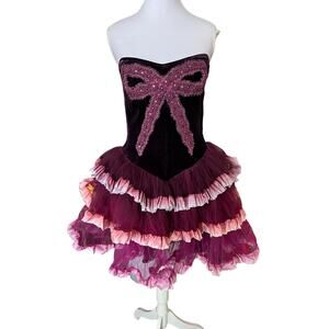 RARE Betsey Johnson 2011 Runway Velvet Tutu Dress Cupcake ASO CHAPPELL ROAN